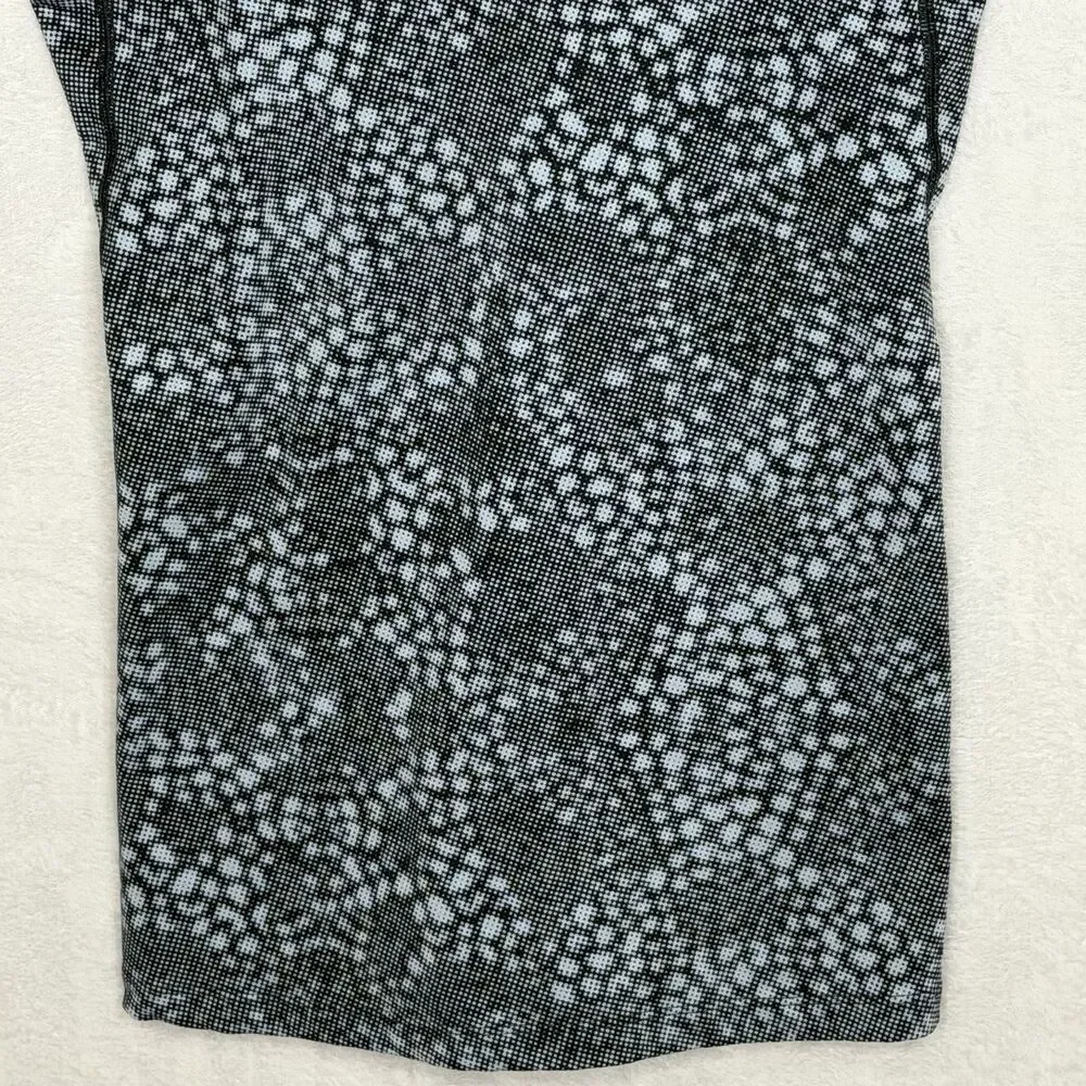Nike Dri Fit Women's S Racerback Tank Top BLUE‎ Geometric Pockets Cycling Gym